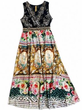 Aratta Silent Journey Lace Beaded Maxi Dress Check Measurements